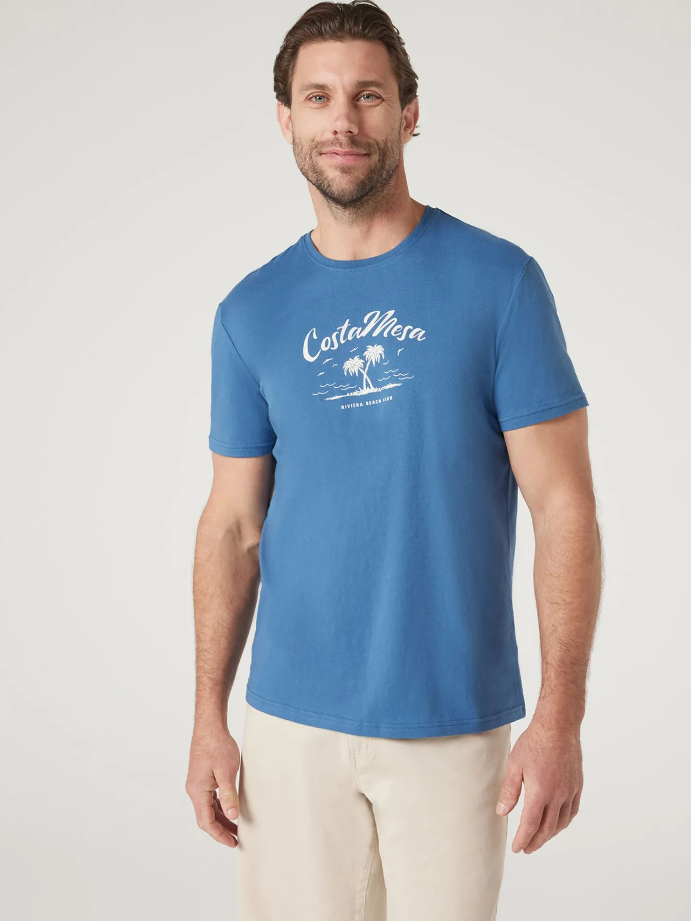 Jeanswest Short Sleeve Costa Mesa Print Crew Tee