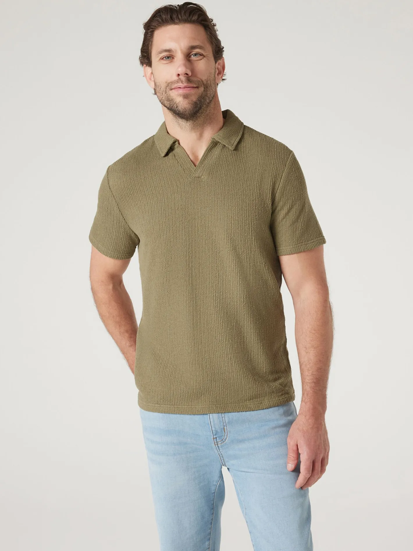 Jeanswest Short Sleeve Jasper Textured Polo